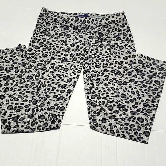 Miley Cyrus & Max Azria Cheetah Print Slim Fit Ankle Leggings Party Nighout - Picture 1 of 8